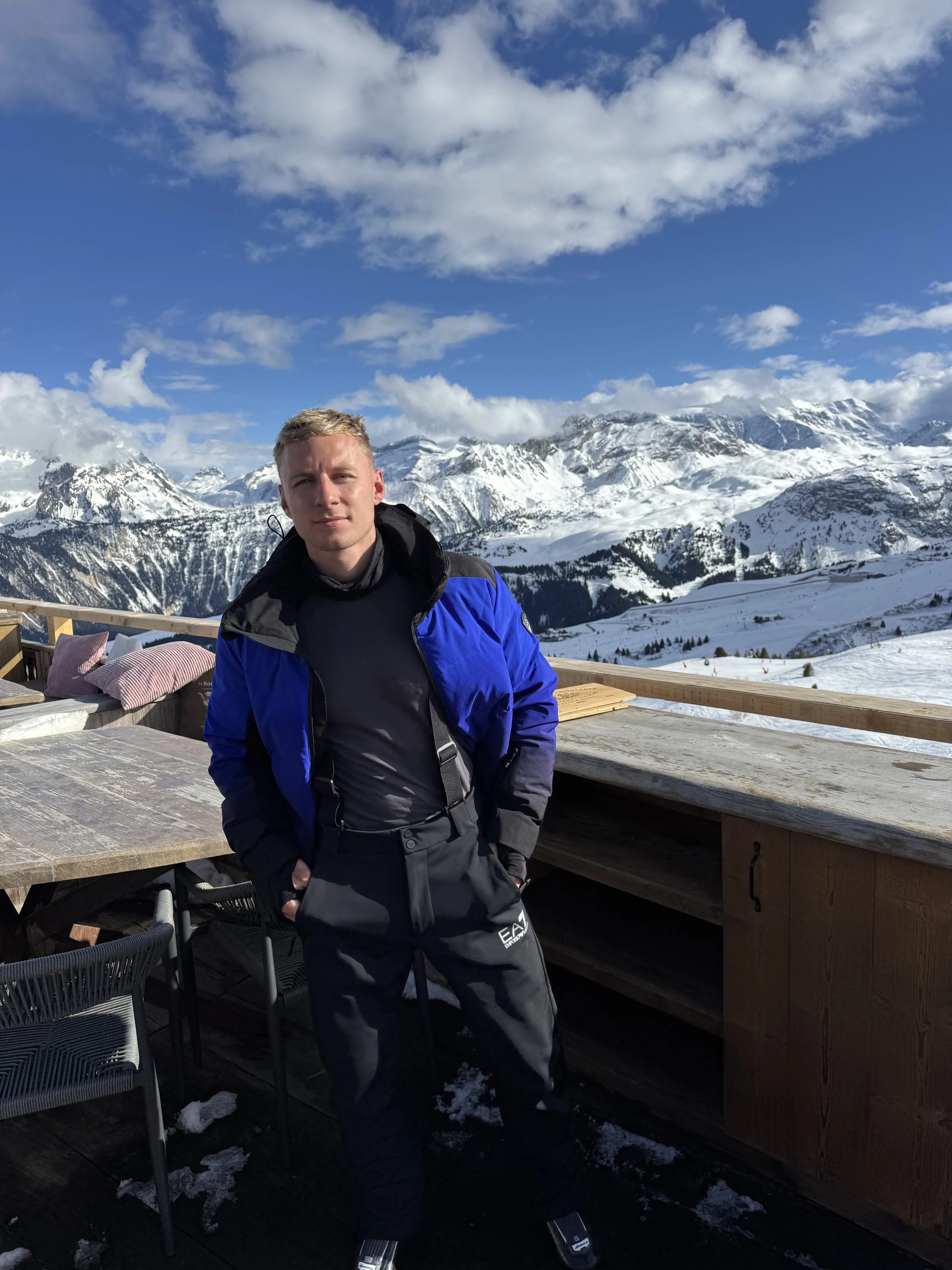 Max in Courchevel skiing